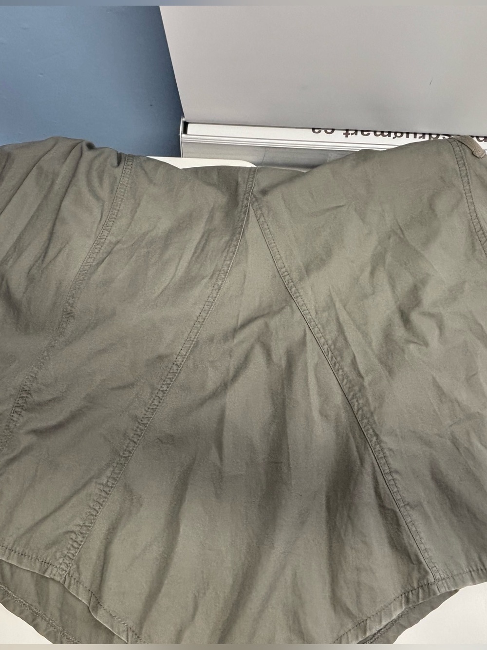 Vintage Warehouse Y2K Olive Green Cargo Grunge Midi Skirt size 6/ modern 8 - Picture 8 of 13